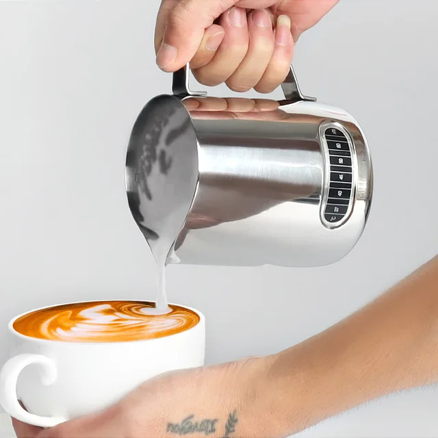STAINLESS STEEL COFFEE PITCHER WITH THEMOMETER