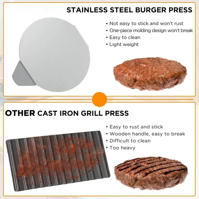 MEAT SMACHED BURGER PRESSER
14 CM