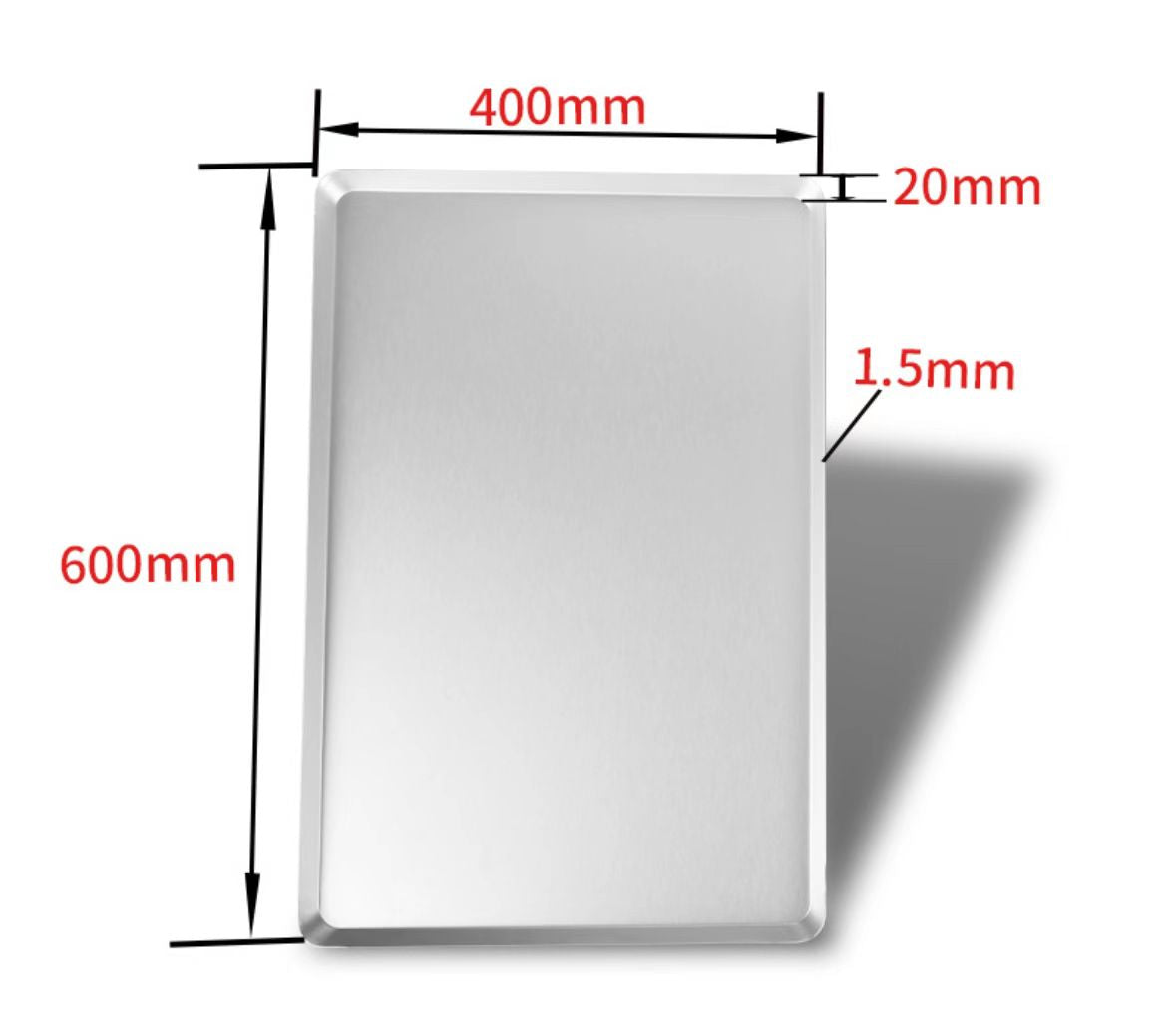 ALUMINUM FLAT TRAY 60x40