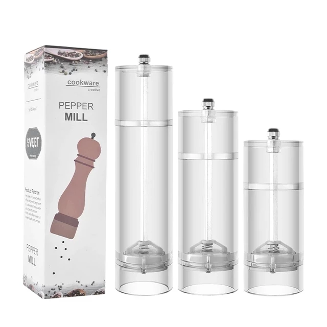 ACRYLIC ROUND SALT AND PEPPER GRINDER