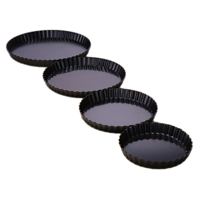 NON-STICK ROUND TART PANS REMOVABLE BOTTOM