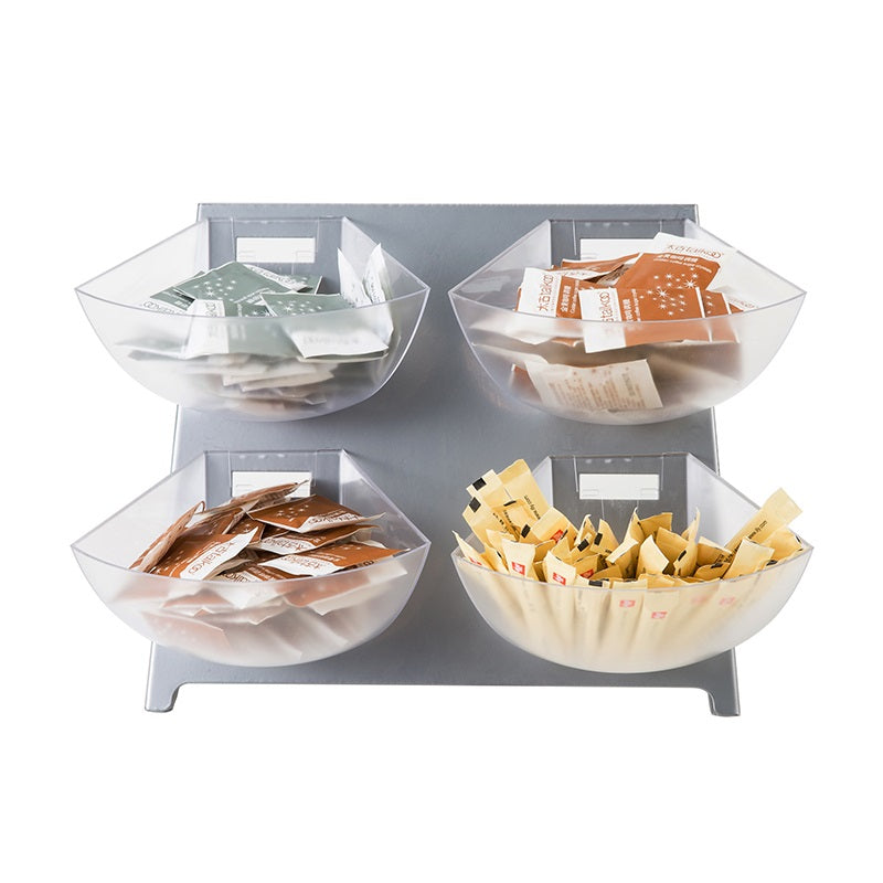 MULTI-COMPARTMENT CONDIMENT CENTER WITH BINS, SIL