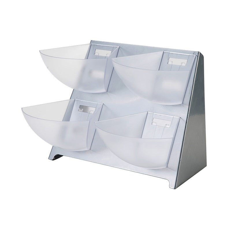 MULTI-COMPARTMENT CONDIMENT CENTER WITH BINS, SIL