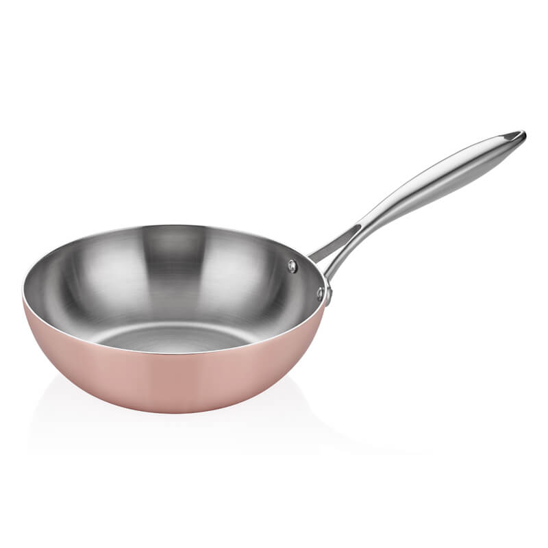 MULTI METAL COPPER INDUCTION WOK PAN 28CM