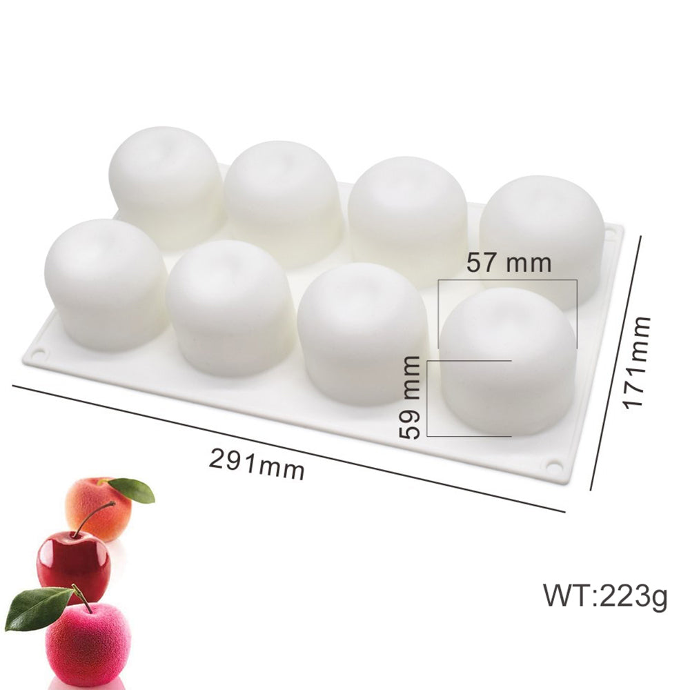 SILICONE MOULD APPLE SHAPE 8 CAVITY
