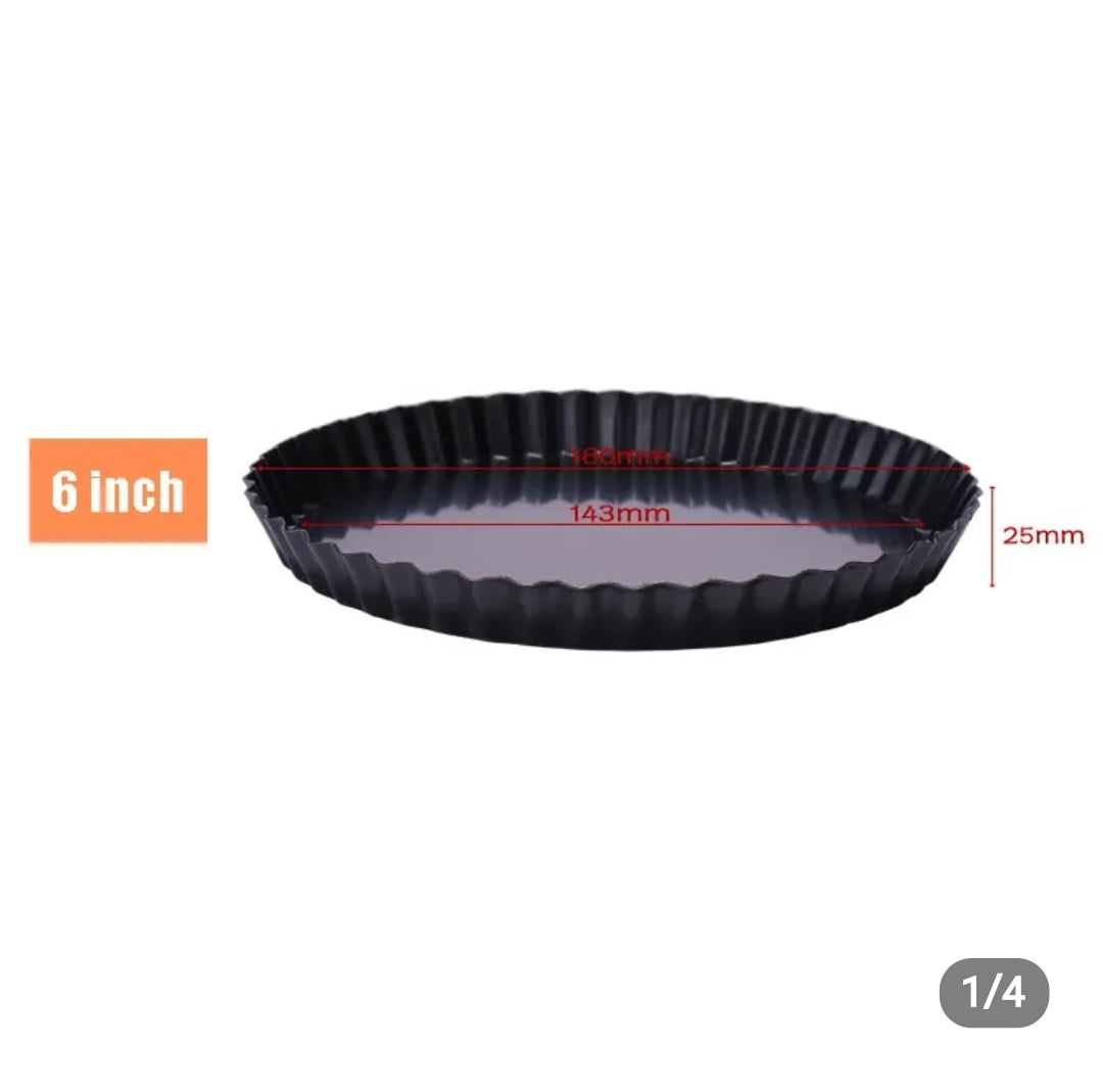 NON-STICK ROUND TART PANS REMOVABLE BOTTOM