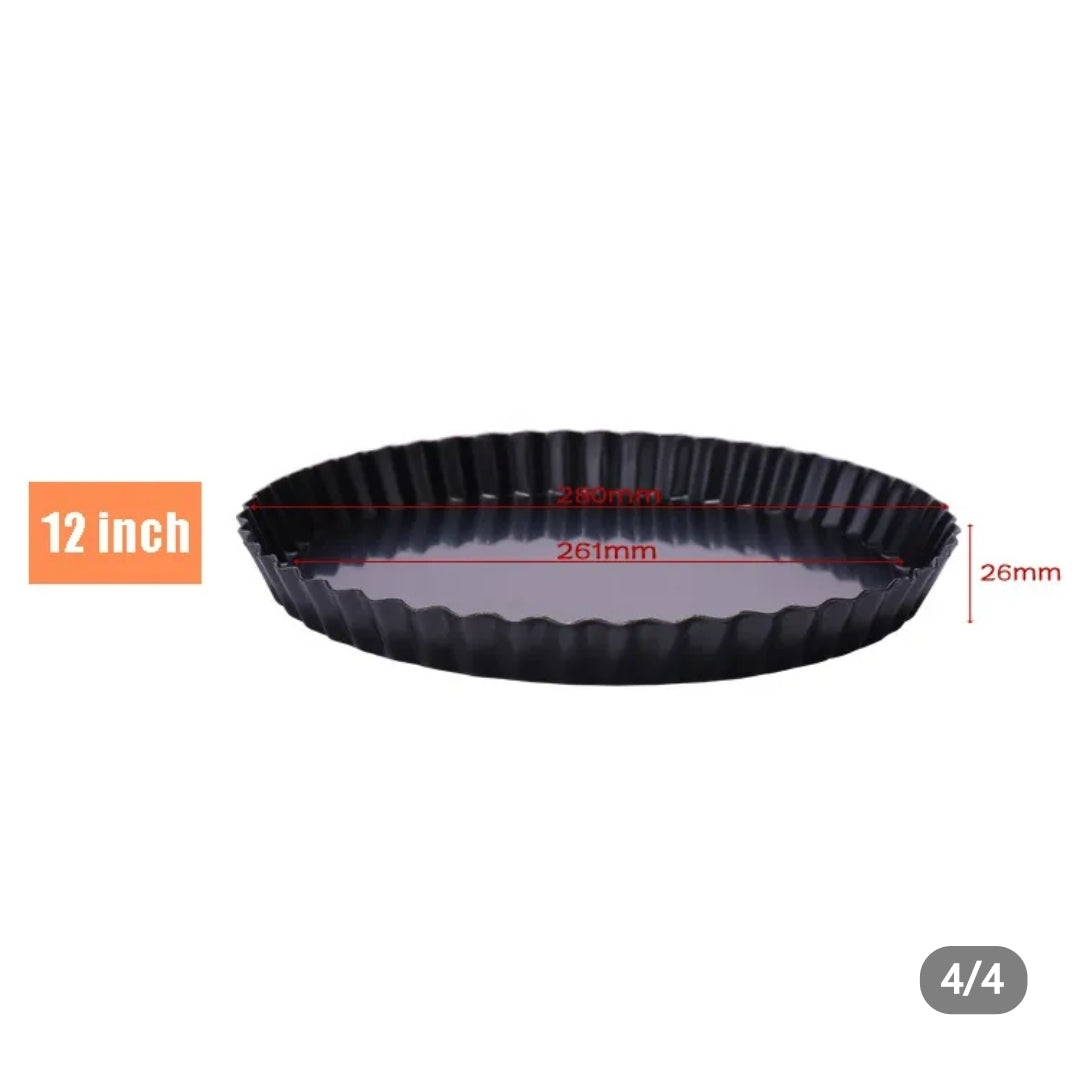 NON-STICK ROUND TART PANS REMOVABLE BOTTOM