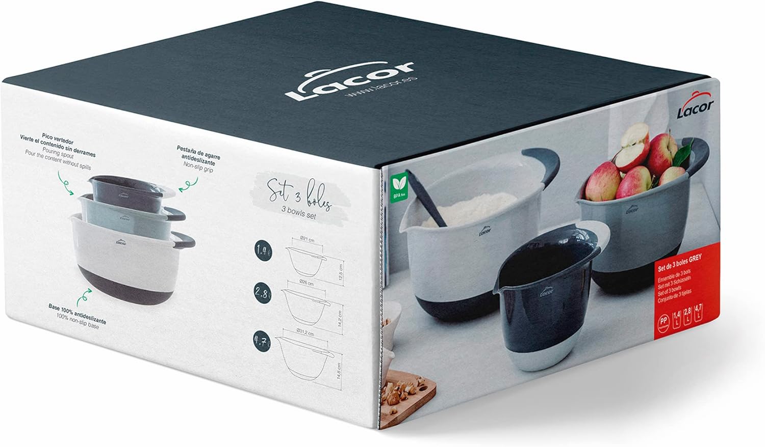 SET 3 MIXING BOWL PP 18-24-28CM