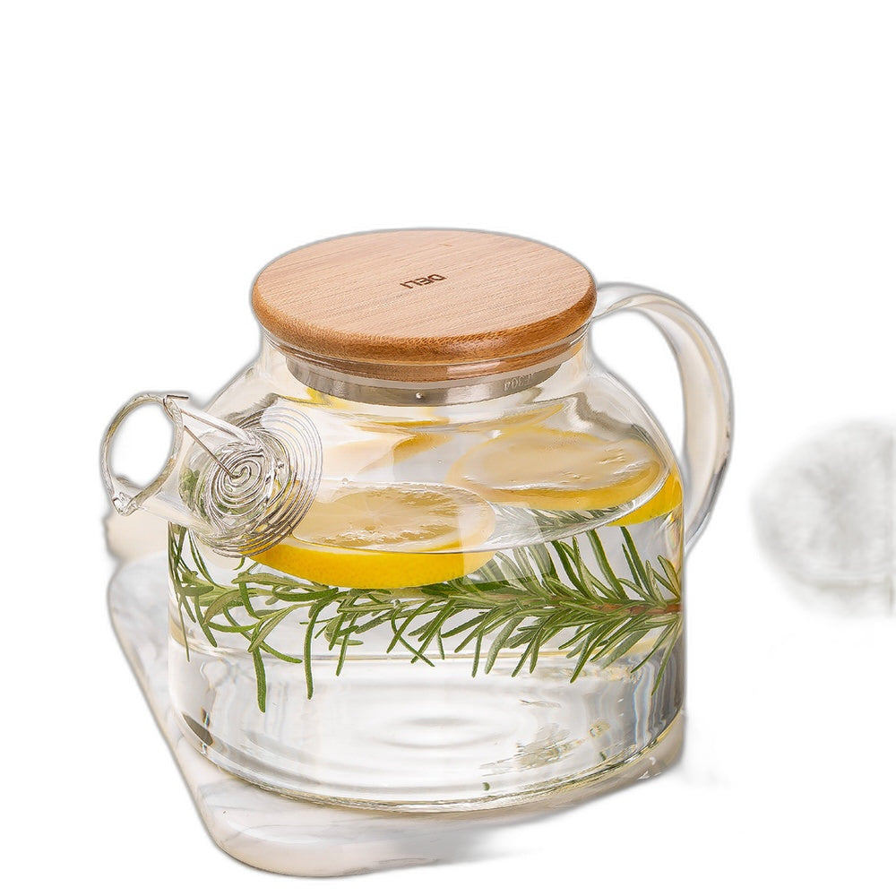 BORISILICATE TEA POT WOODEN COVER