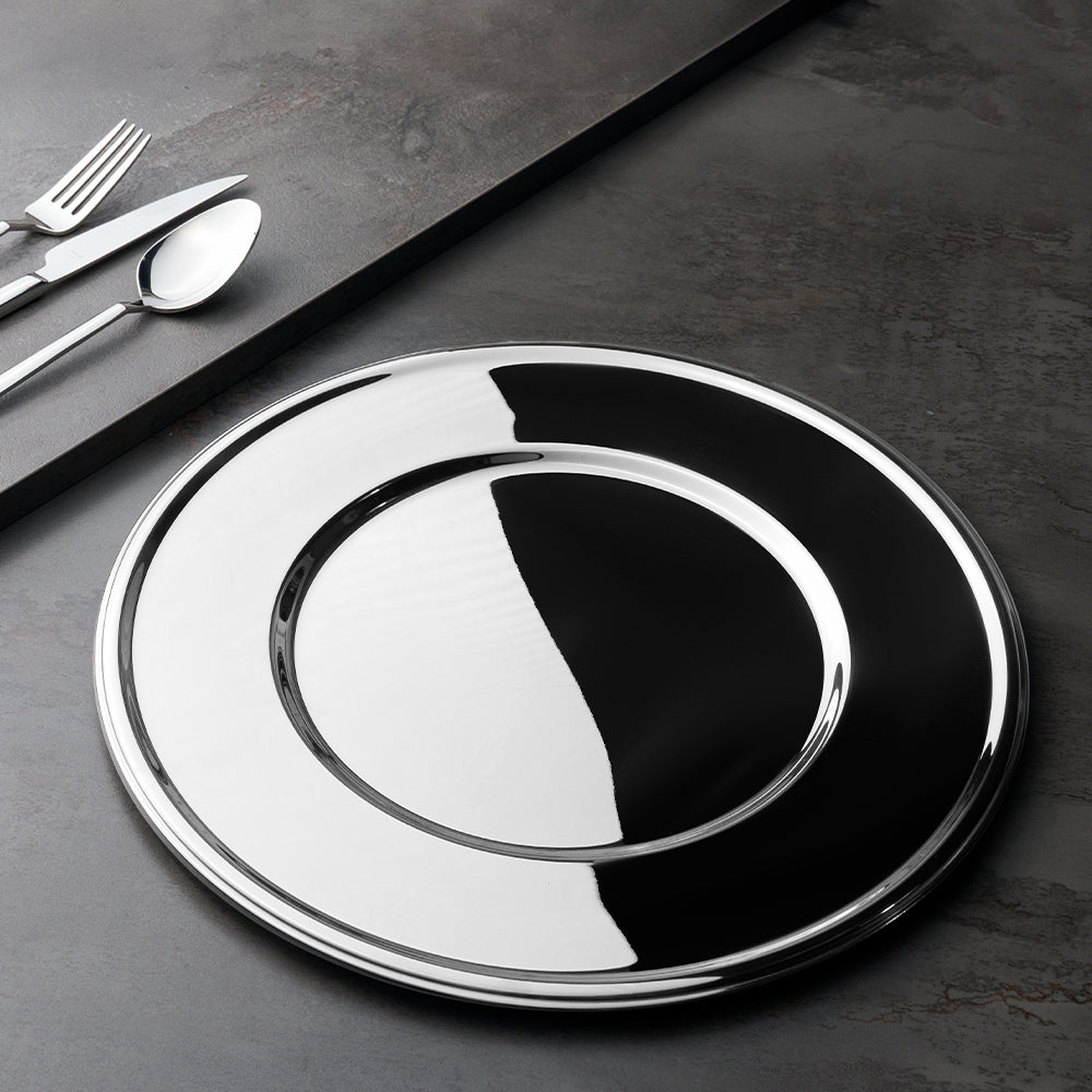 Hisar Lale Stainless Steel Charger Plate