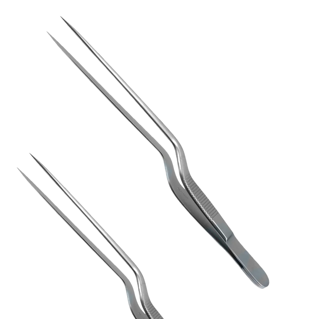 GARNISH TONG TWEEZER MIDDLE CURVED