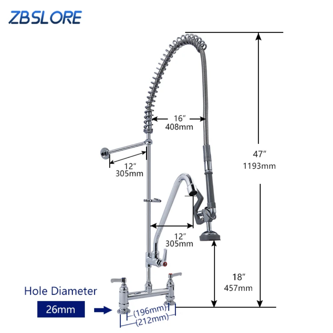 TABLE MOUNTED FAUCET STAINLESS STEEL