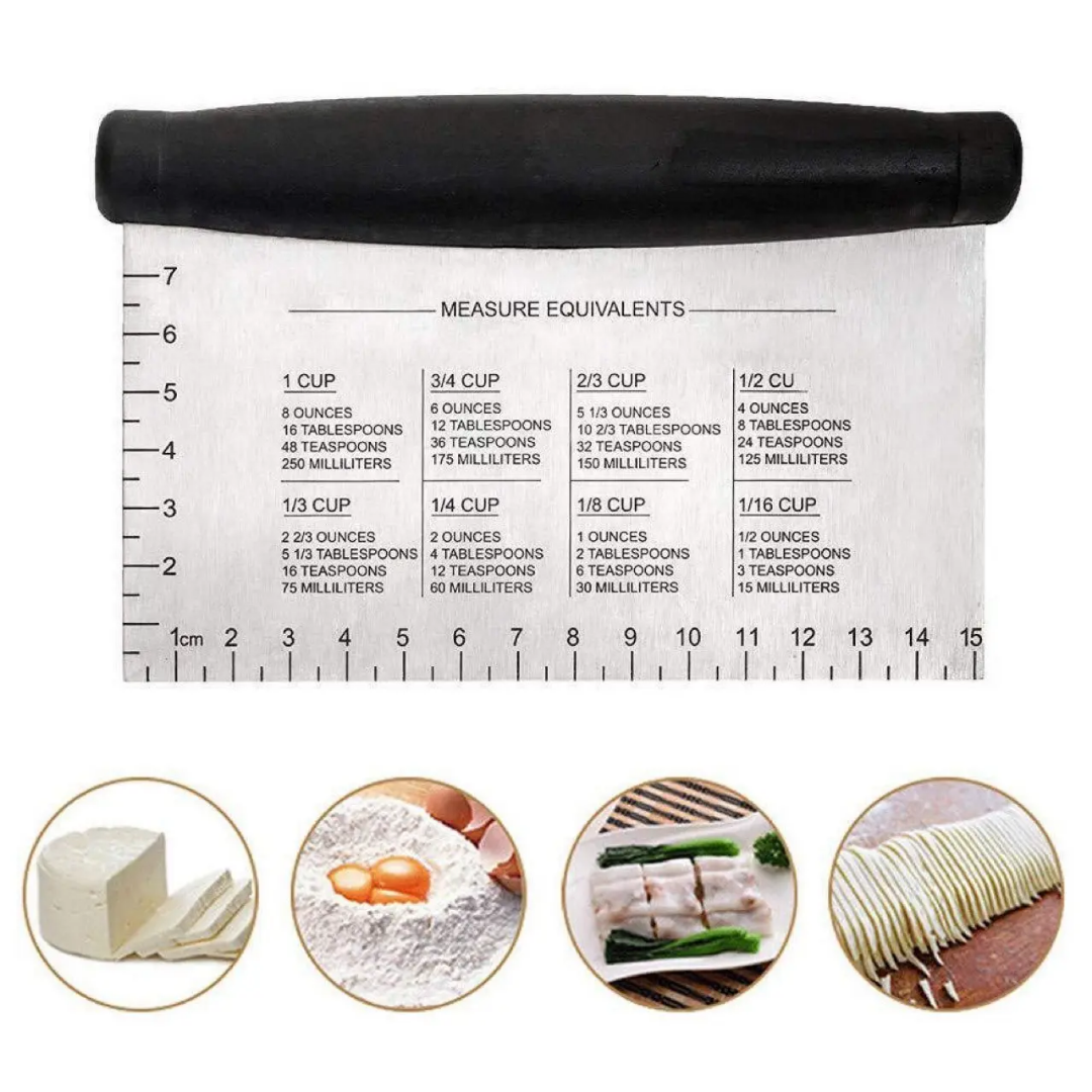 STRAIGHT DOUGH CUTTER BLACK HANDLE