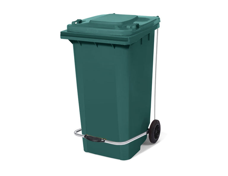 GARBAGE BIN GREEN WITH PEDAL