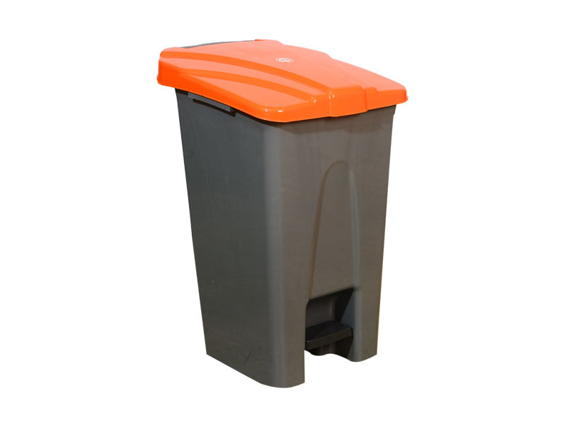 WHEELY GARBAGE BIN, 70L WITH PEDAL, GREY BODY