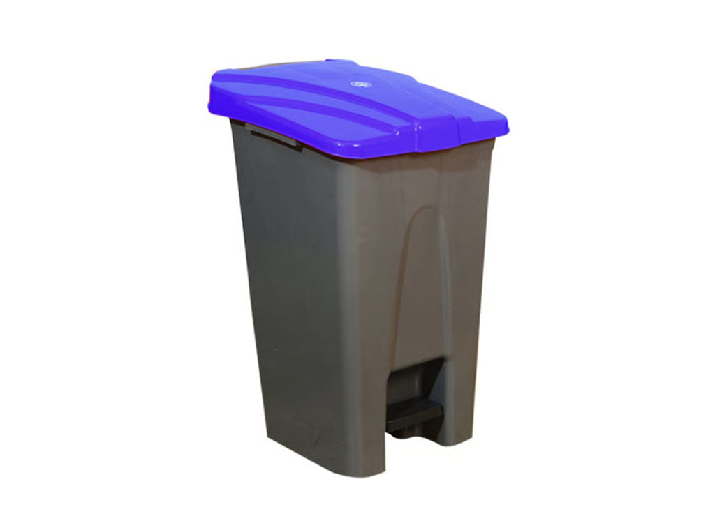 WHEELY GARBAGE BIN, 70L WITH PEDAL, GREY BODY