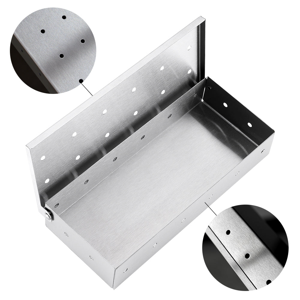 BBQ SMOKER BOX STAINLESS STEEL 22 CM