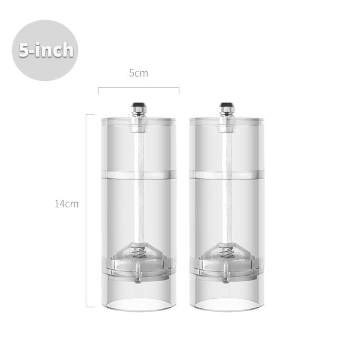 ACRYLIC ROUND SALT AND PEPPER GRINDER